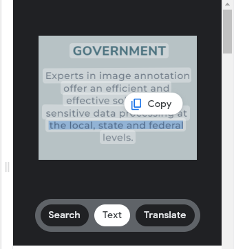 Annotation des images du gouvernement